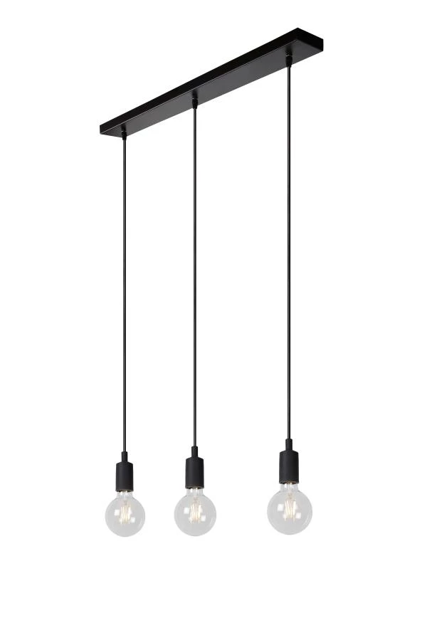 Lucide FIX - Pendant light - 3xE27 - Black - detail 2